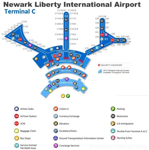 EWR terminal c-map - Karte von EWR terminal c (New York - USA)