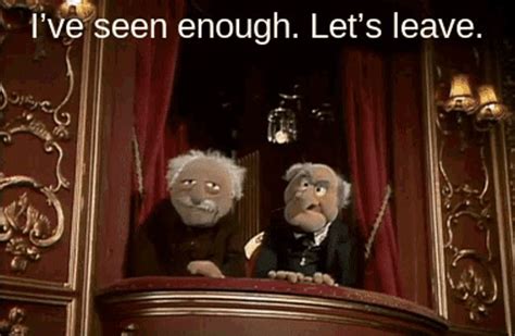 Muppet Show Statler And Waldorf GIF - Muppet Show Statler And Waldorf Ive Seen Enough - Discover ...