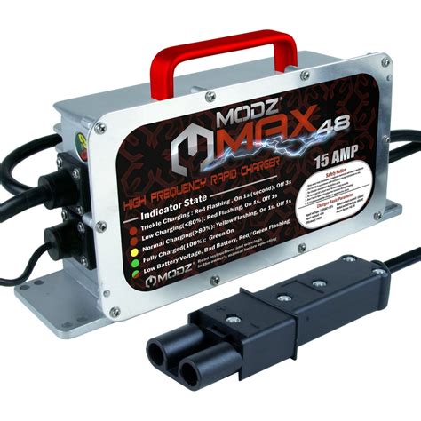 MODZ Max48 15 AMP Yamaha G19 - G22 Battery Charger for 48 Volt Golf ...