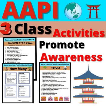 AAPI Month Activities Resources Trivia Group Class Lessons Learning Fun