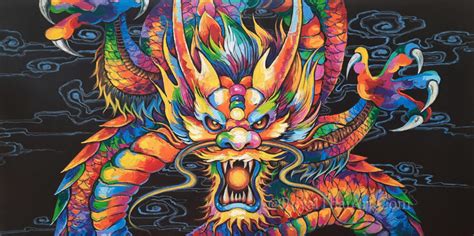 Best Colorful Dragon Art Painting on Canvas For Sale