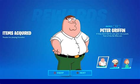 Why Peter Griffin would make for an excellent Fortnite skin