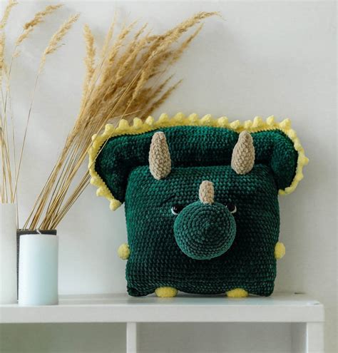 Crochet pattern dinosaur amigurumi dinosaur crochet pillow | Etsy