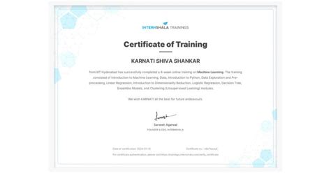 Karnati Shiva Shankar on LinkedIn: Successfully completed the Machine ...