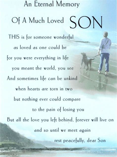 wishes you eternal memory loss sons heaven poem baby son kyle birthday ...