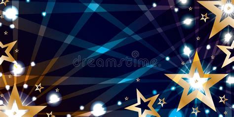 Star Gold Blue Night Banner Stock Vector - Illustration of diamond ...