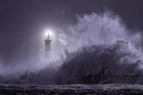 Lighthouse In Storm | Full HD Wallpapers