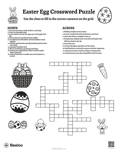 Easter Egg Crossword Puzzle • Beeloo Printable Crafts for Kids (r7xyDJP44)