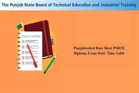 Punjabteched Date Sheet 2024 PSBTE Diploma May 2/4/6 Exam Date/ Time Table