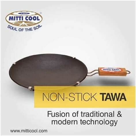 Non Stick Tawa (With Handle 9 inch) | Buy Clay Non-Stick Tawa Online