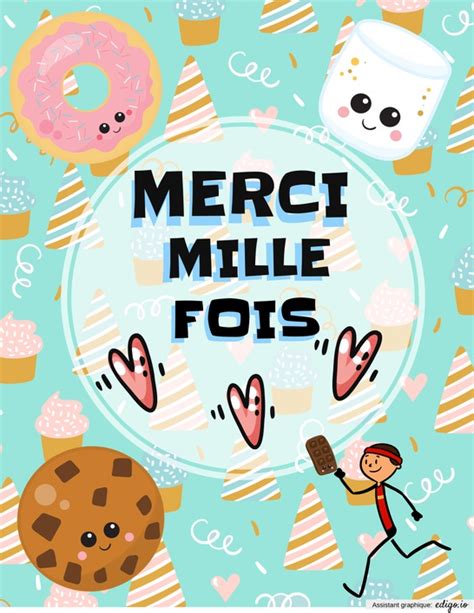 Carte merci mille fois, Sixth grade, Fifth grade, Fourth grade, Third ...