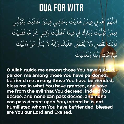 Dua For Witr In Arabic, Meaning In English, And How To Pray Witr