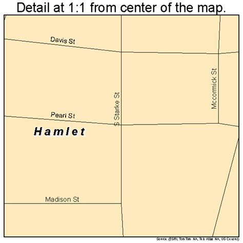 Hamlet Indiana Street Map 1830708