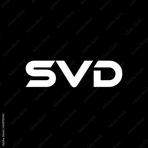 SVD letter logo design with black background in illustrator, vector logo modern alphabet font ...