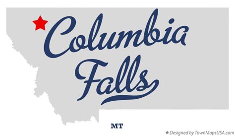 Map of Columbia Falls, MT, Montana