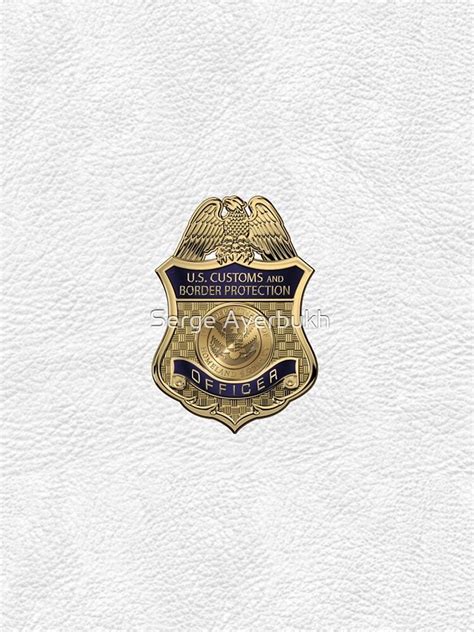 "U.S. Customs and Border Protection - CBP Officer Badge over White ...