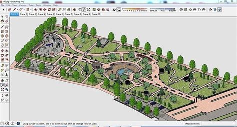 Sketchup Landscape Park E6 free 3D model | CGTrader