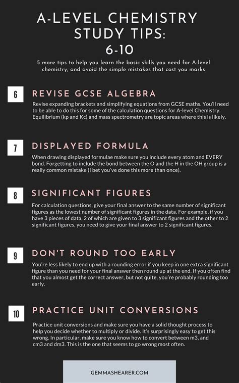 A-level Chemistry study tips 6-10 | Study chemistry, Chemistry lessons, Chemistry help