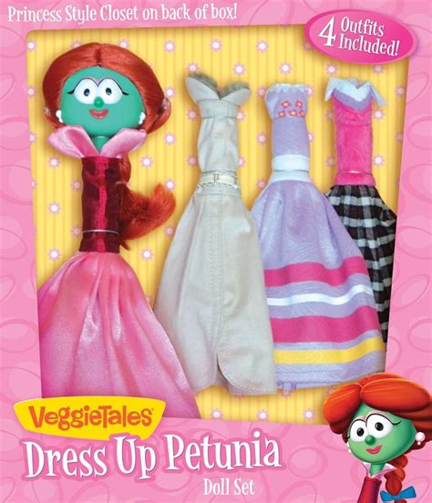 Veggie Tales dress up Petunia Rhubarb $22.99 ["\r\n This beautiful VeggieTales\u00ae doll set ...