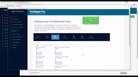 TaxSlayer ProWeb Quick Refund Calculator - YouTube