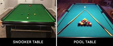 Difference Between Pool Table and Snooker Table