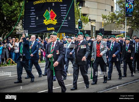 ANZAC Day parade of 2018 in St Kilda Road, Melbourne, Victoria, Australia Stock Photo - Alamy