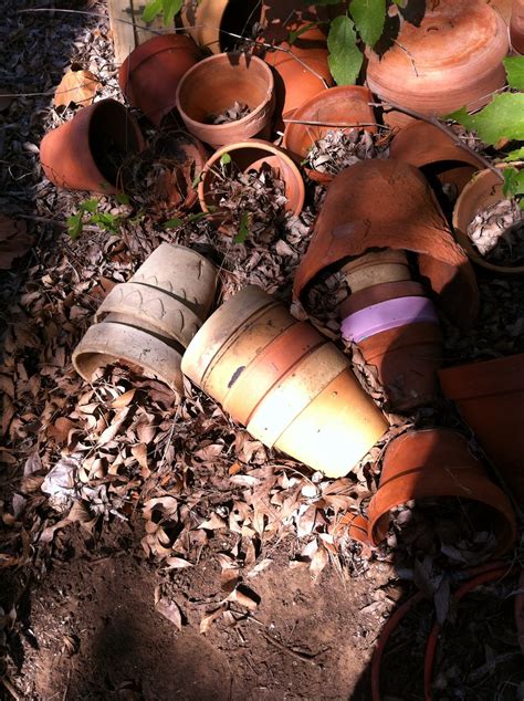 Clay garden pots in Paws' Garage Sale Argyle, TX