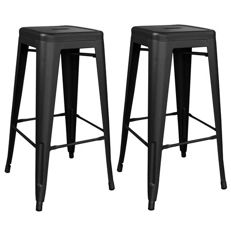 AmeriHome Indoor/Outdoor 30 inch Metal Bar Stool Set - 2 Piece ...