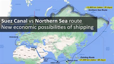 Suez Canal sea route vs Northern Sea route | New economic possibilities of shipping - YouTube