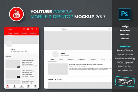 Youtube Profile Mockup