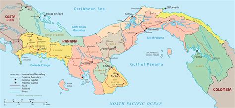 Panama And Costa Rica Map