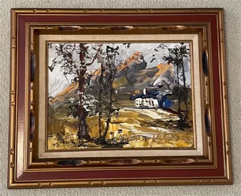 VINTAGE MORRIS KATZ Mountain House Landscape Original Oil Painting 1975 (lot2) £82.93 - PicClick UK