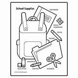 Coloring Pages Of School Supplies  Team sketch template