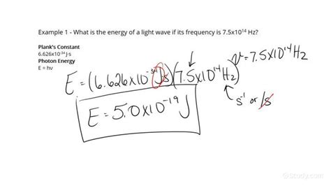 Calculating the Energy of a Light Wave Given Frequency | Physics ...