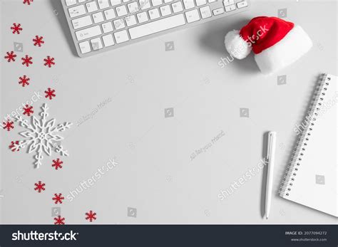 Christmas New Year Background Office Table Stock Photo 2077094272 ...