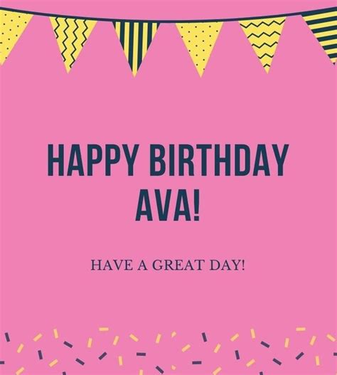 Happy birthday Ava images cakes quotes wishes | Happy birthday quotes for friends, Happy 7th ...