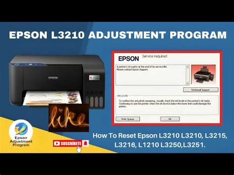 Epson L3210, L3250, l3200, Red Light Blink Solutions Epson L3210, L3250 Resetter Free tutorial