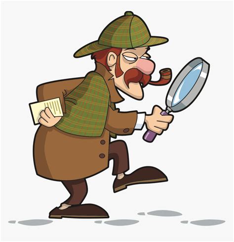 Detective Sherlock Holmes Cartoon, HD Png Download - kindpng