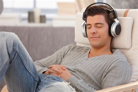 Young man relaxing with headphones. Listening to music with eyes closed, smiling , #ad, # ...