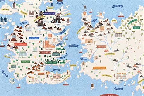 Game of Thrones sigils and illustrated map :: Behance