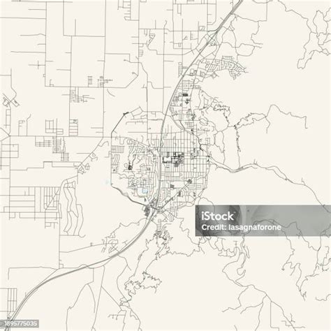 Cedar City Utah Usa Vector Map Stock Illustration - Download Image Now - Abstract, Aerial View ...