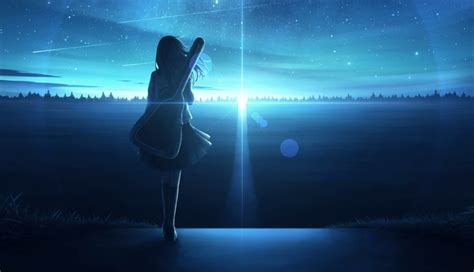 1336x768 Resolution Lonely Anime Girl in Sunset HD Laptop Wallpaper - Wallpapers Den | Sunset ...