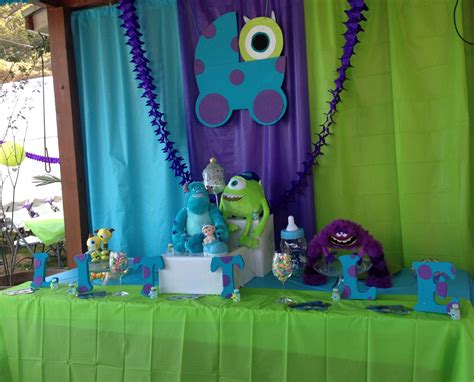 Monsters Inc Baby Shower One of two dessert tables. Monsters Inc Baby ...