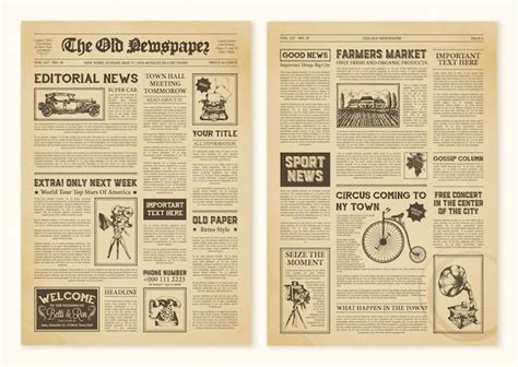 Vintage Newspaper Page Images - Free Download on Freepik