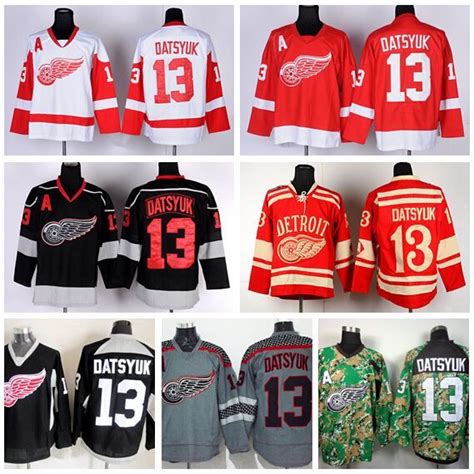 2019 Factory Outlet, Detroit Red Wings Jerseys Ice Hockey 13 Pavel ...