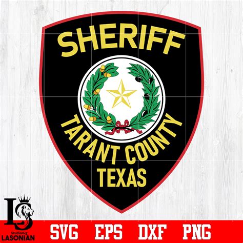 Badge Sheriff Tarrant County Texas svg eps dxf png file, dig - Inspire ...