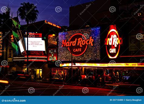 Nightlife on Hollywood Boulevard Editorial Image - Image of neon, nightlife: 23715480