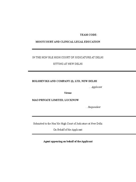 Moot Court | PDF | Arbitration | Jurisdiction