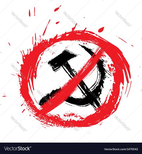 No communism symbol Royalty Free Vector Image - VectorStock