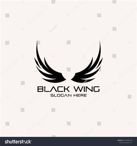 Black Wings Logo Design Inspiration Icon Stock Vector (Royalty Free ...